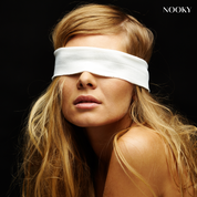 Soft White Blindfold for Sensory Adventures