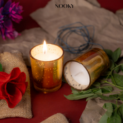 Sleek Silver Glass Candle with Jasmine Fragrance for Elegant Ambiance