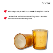 Sleek Silver Glass Candle with Jasmine Fragrance for Elegant Ambiance