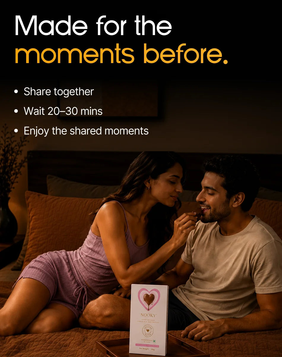 Nooky Valentine Edition Gift kit | Herb Infused Choco Bar for Couples + Saucy Cards