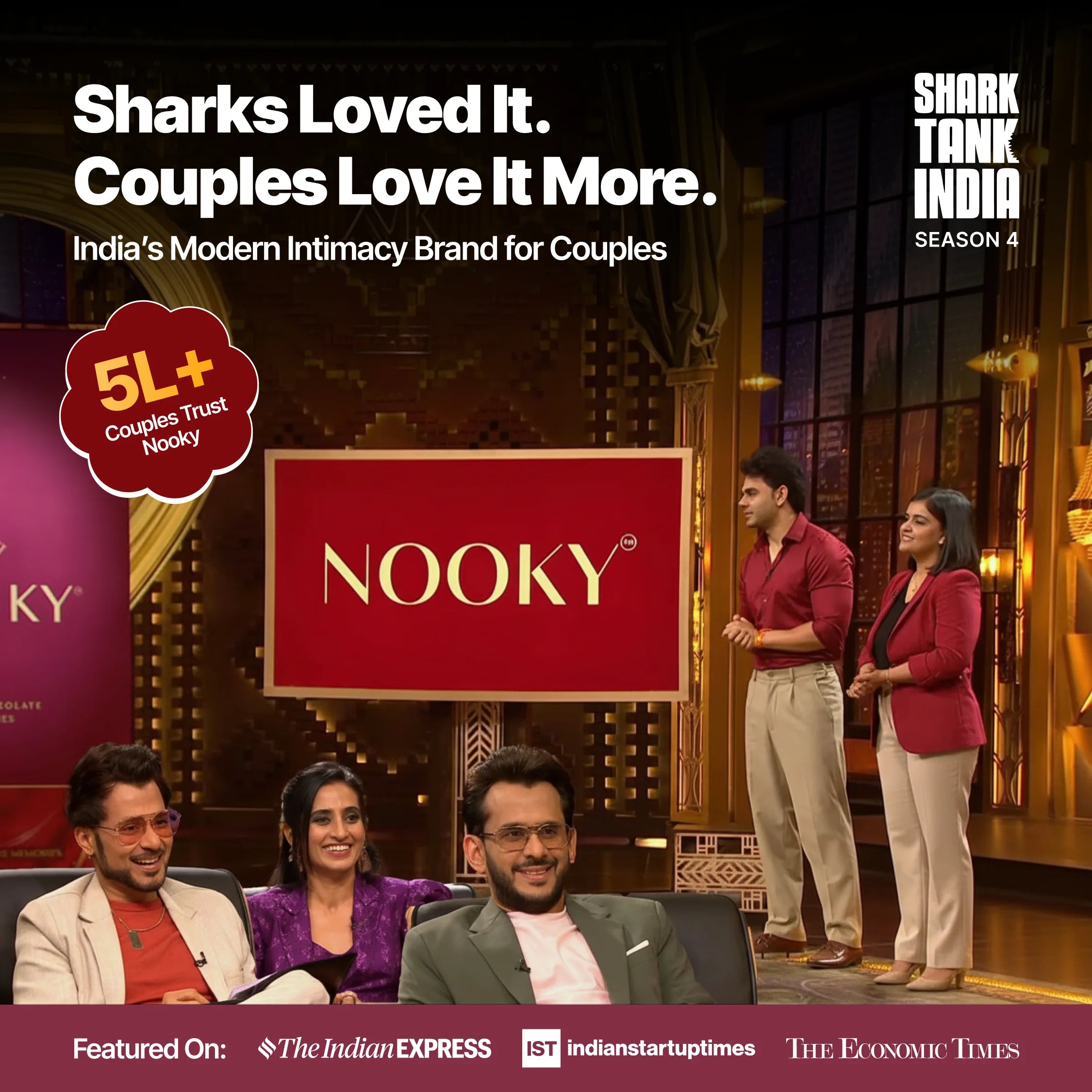 Nooky Valentine Edition Gift kit | Herb Infused Choco Bar for Couples + Saucy Cards