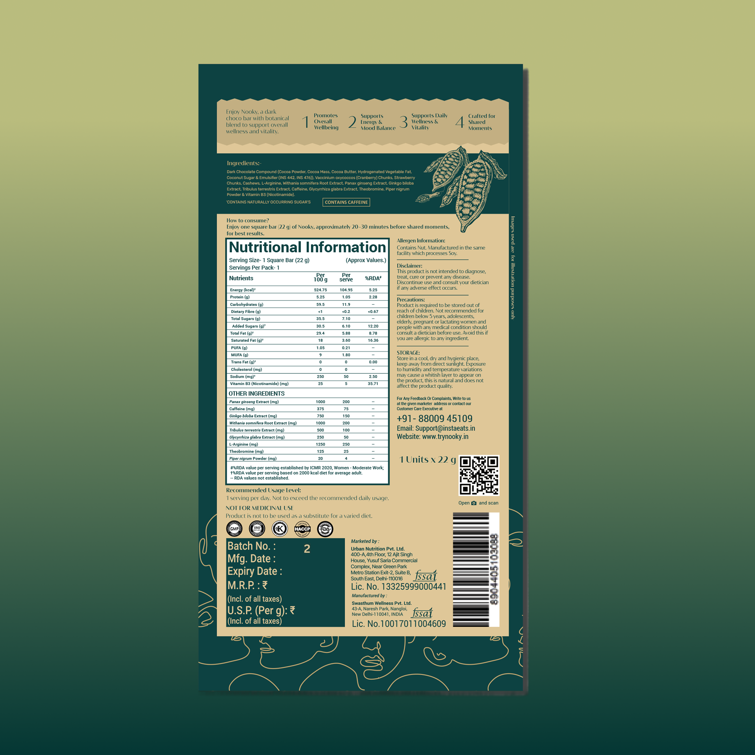 Herb Infused Choco Bar for Men