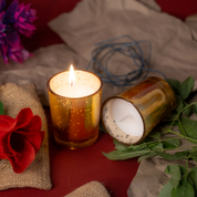 Sleek Silver Glass Candle with Jasmine Fragrance for Elegant Ambiance